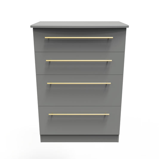 Haworth Tall Chest of Drawers Grey 4 Drawers 108cm