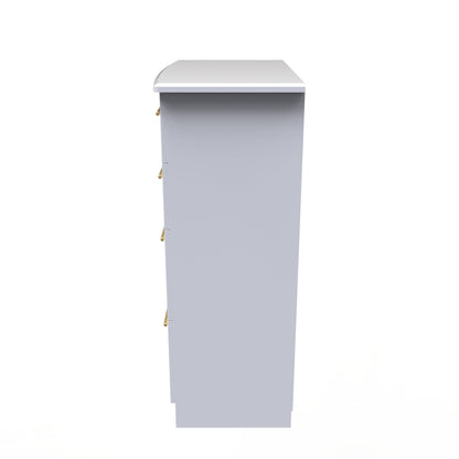 Haworth Tall Chest of Drawers White 4 Drawers 108cm