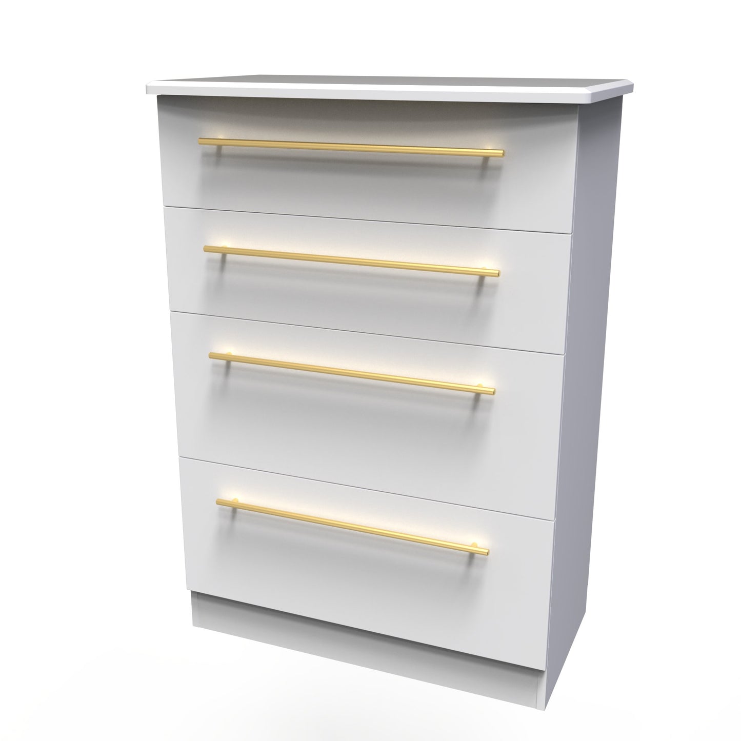 Haworth Tall Chest of Drawers White 4 Drawers 108cm