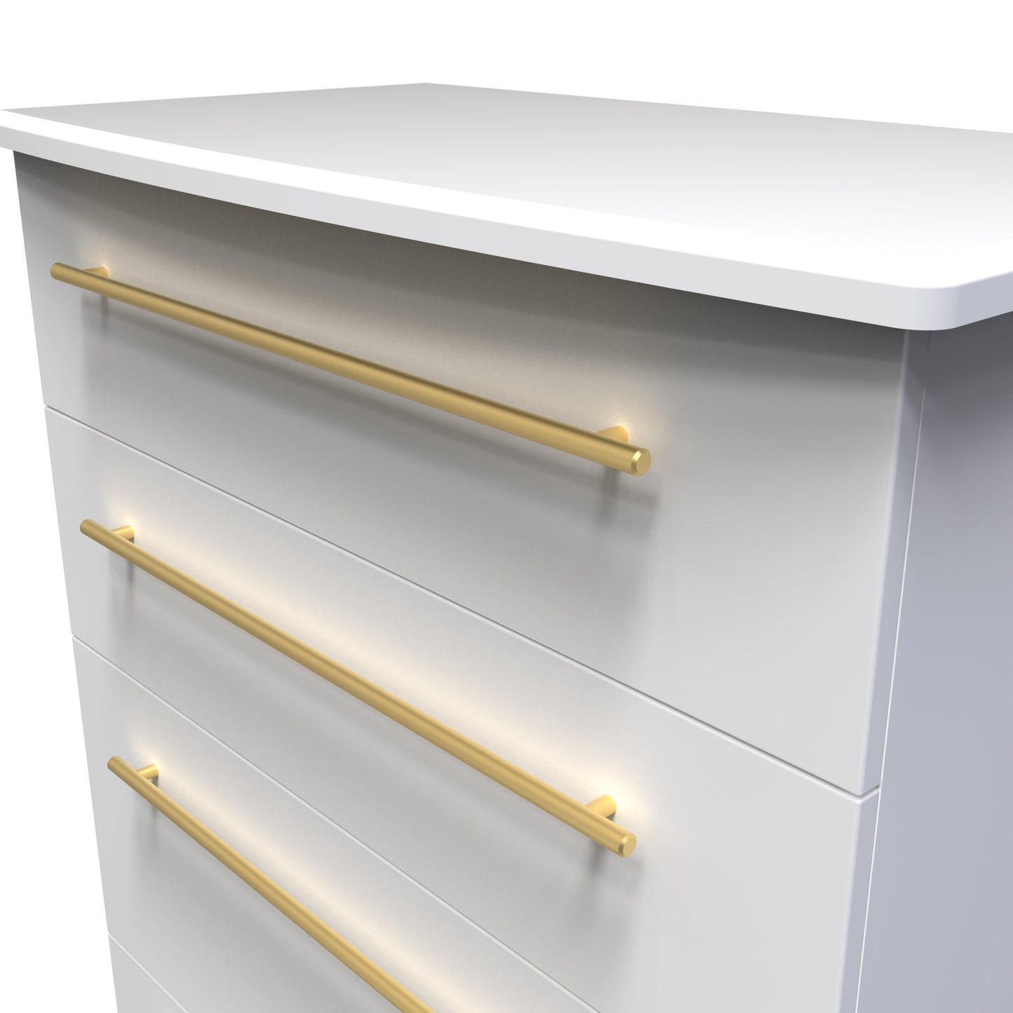 Haworth Tall Chest of Drawers White 4 Drawers 108cm