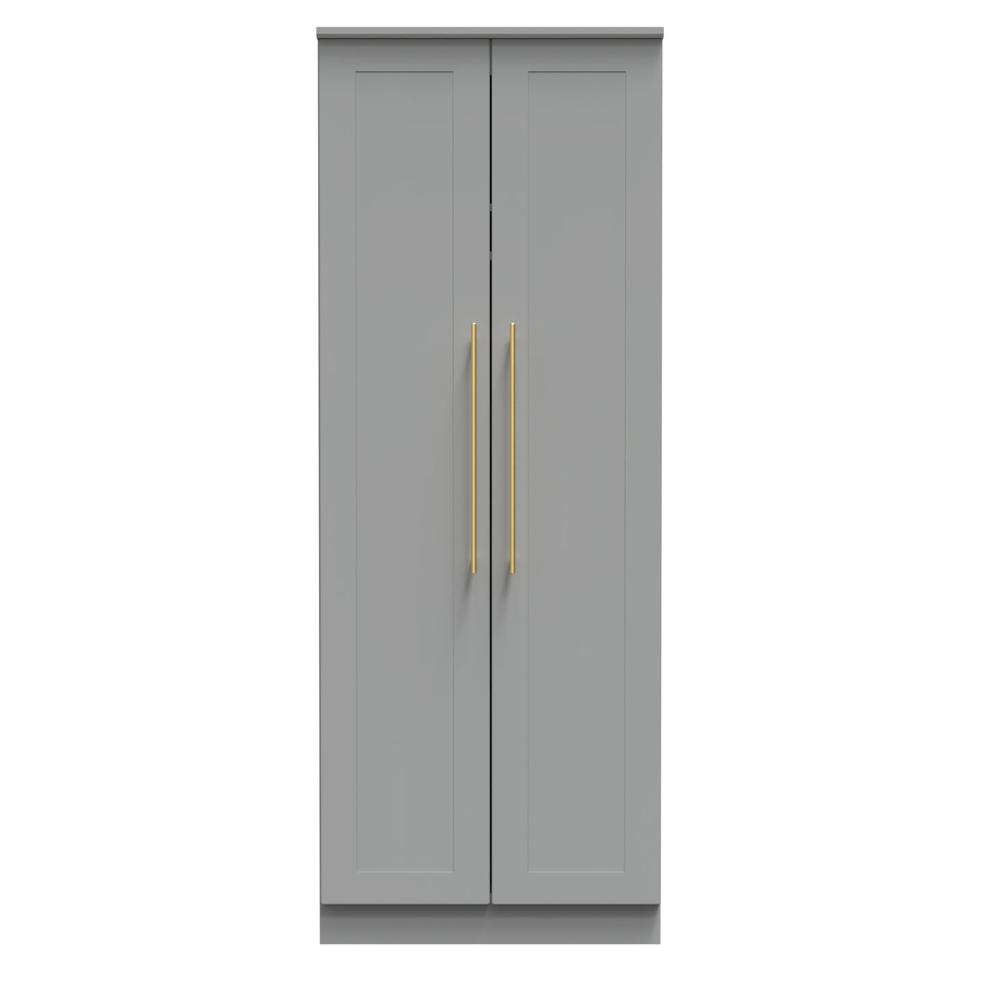 Haworth Tall Wardrobe Grey 2 Doors 1 Shelf 196cm