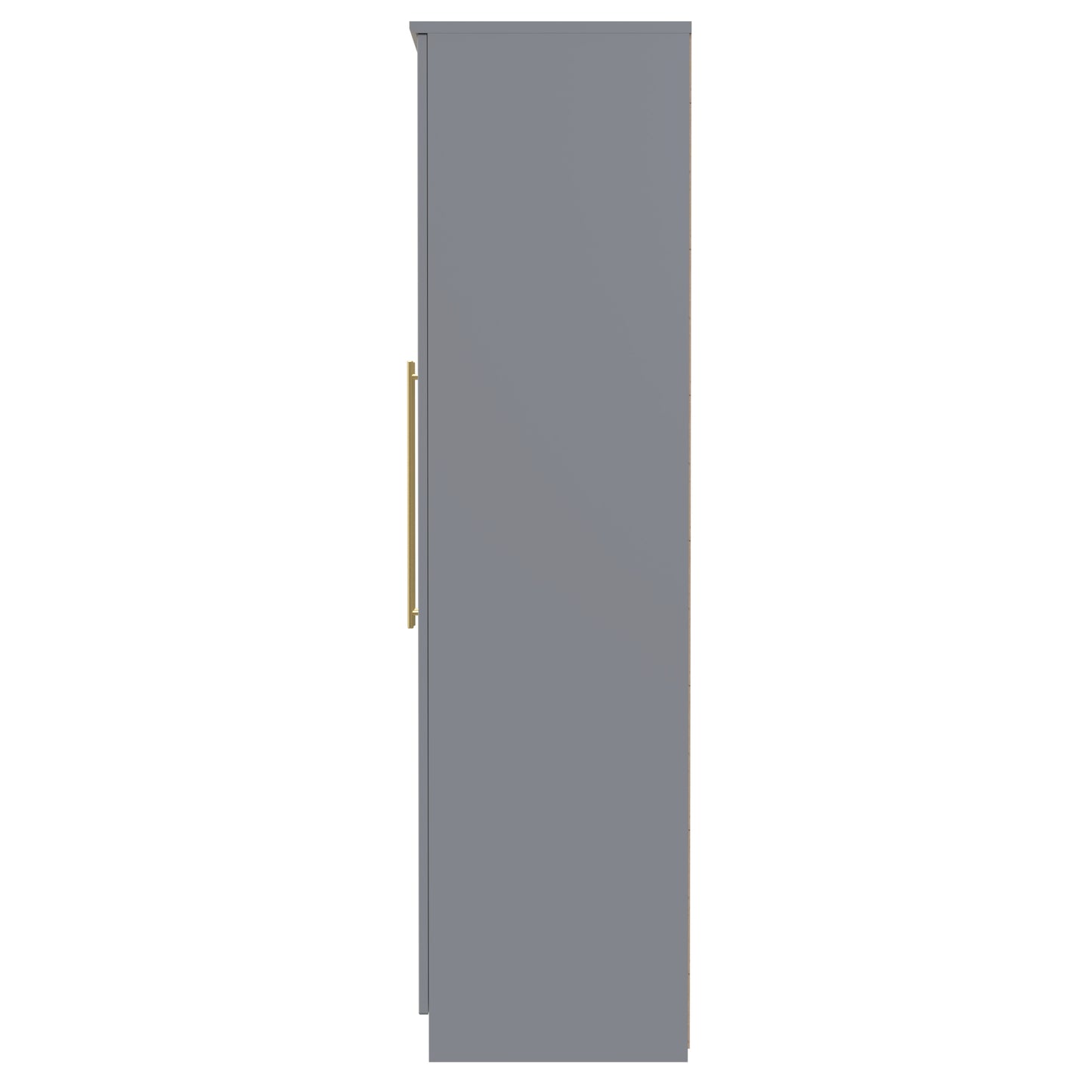 Haworth Tall Wardrobe Grey 2 Doors 1 Shelf 196cm