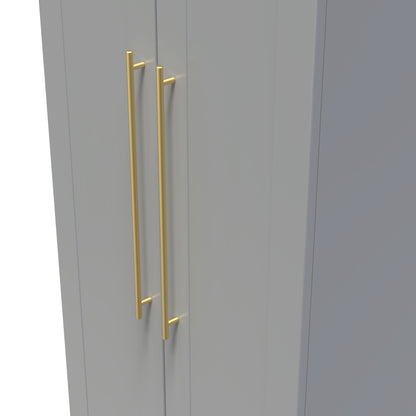 Haworth Tall Wardrobe Grey 2 Doors 1 Shelf 196cm