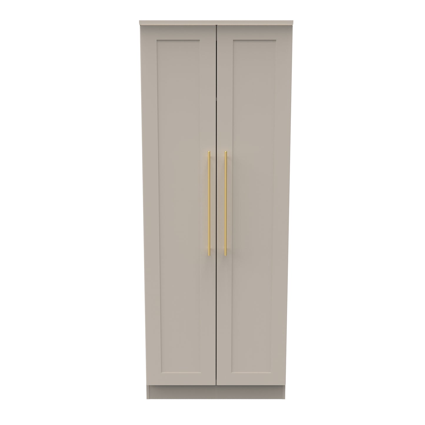 Haworth Tall Wardrobe Off-White 2 Doors 1 Shelf 196cm
