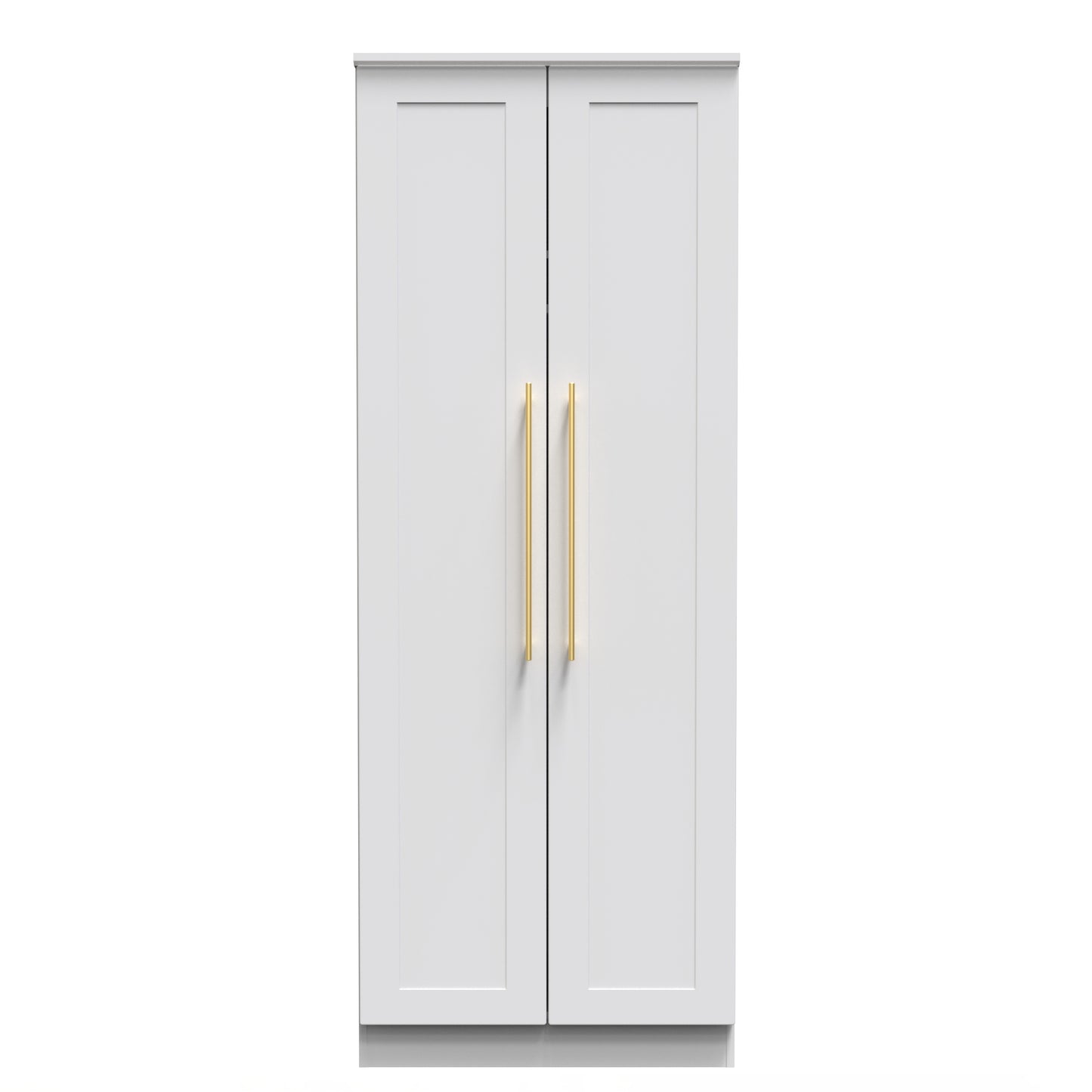 Haworth Tall Wardrobe White 2 Doors 1 Shelf 196cm