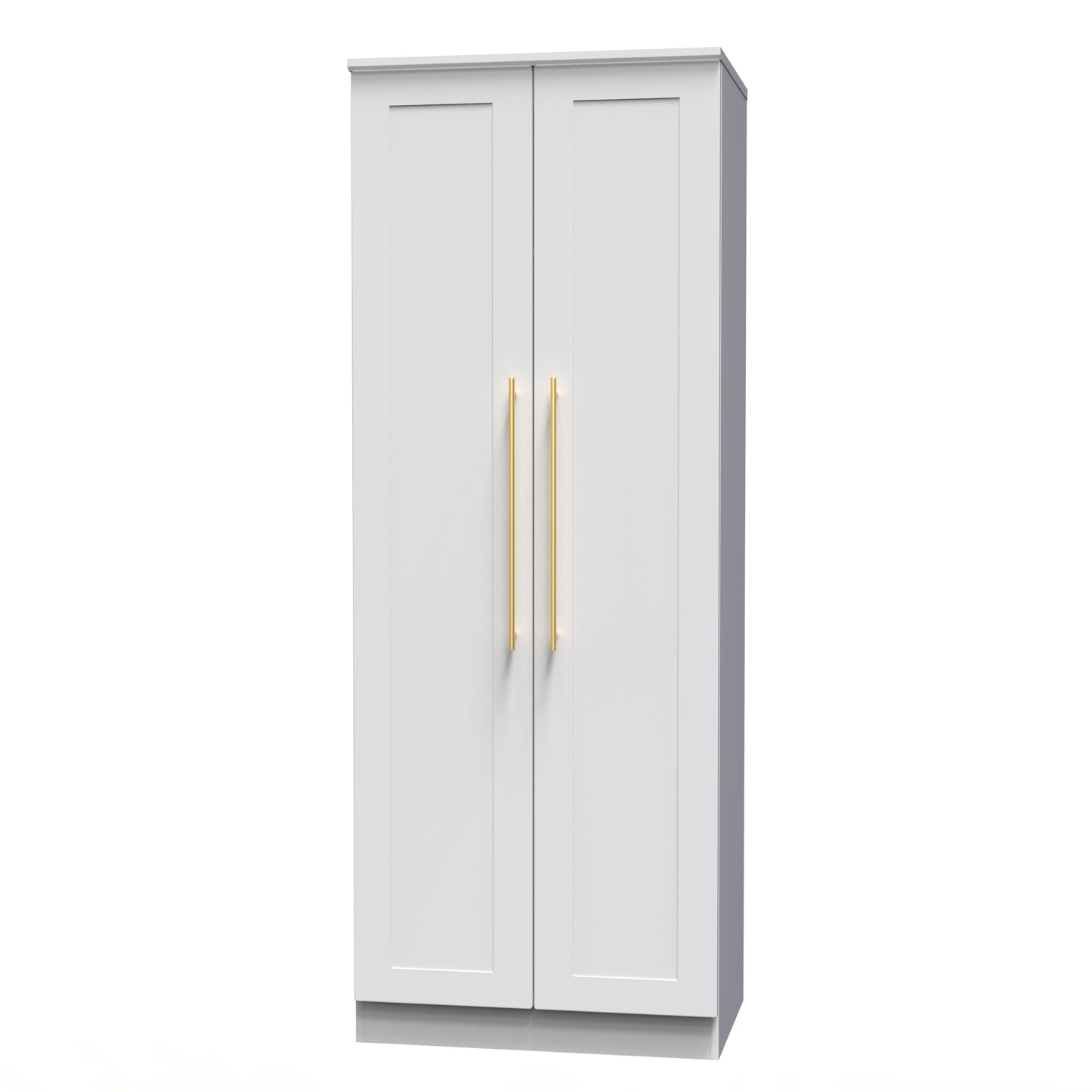Haworth Tall Wardrobe White 2 Doors 1 Shelf 196cm