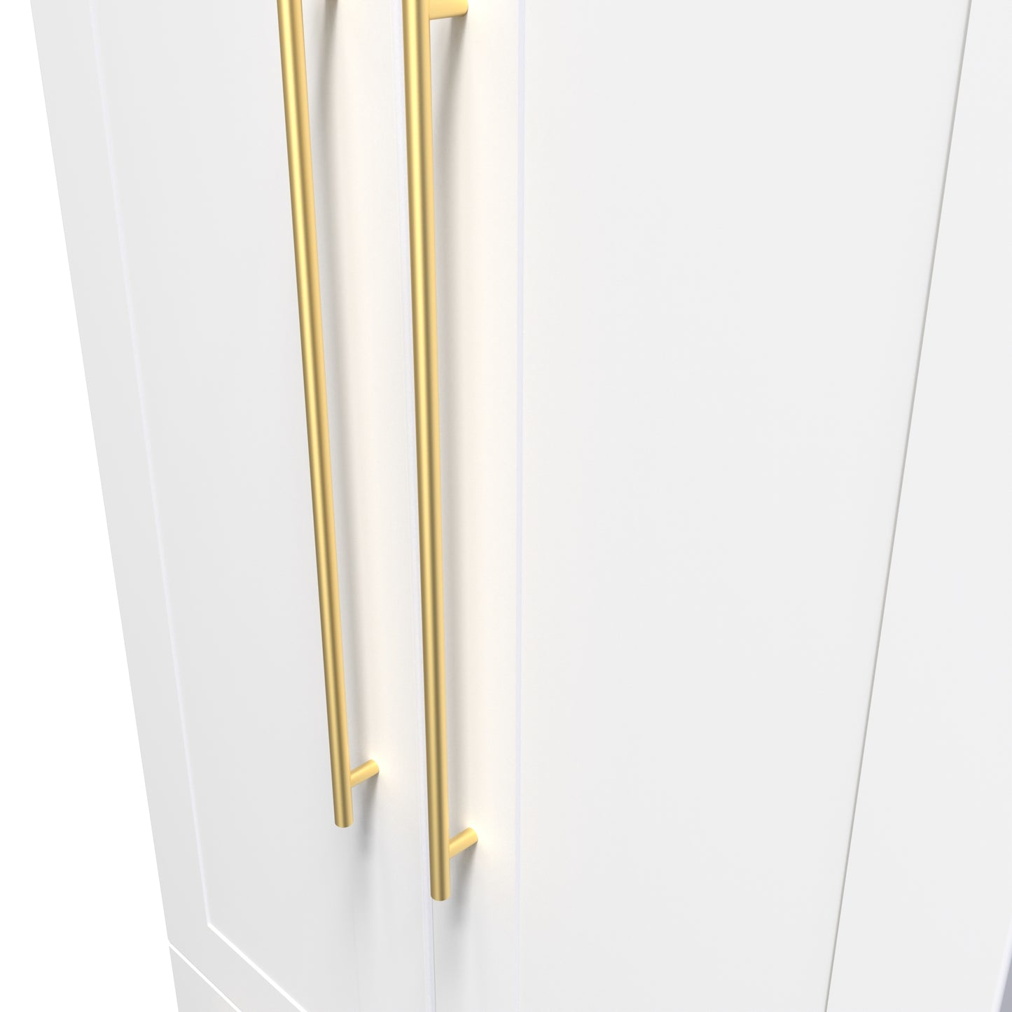 Haworth Tall Wardrobe White 2 Doors 2 Drawers 196cm