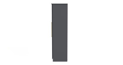 Haworth Tall Mirror Wardrobe Grey 1 Shelf 196cm