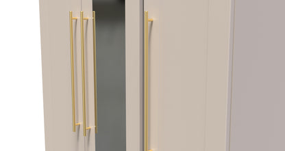 Haworth Tall Mirror Wardrobe Off-White 1 Shelf 196cm