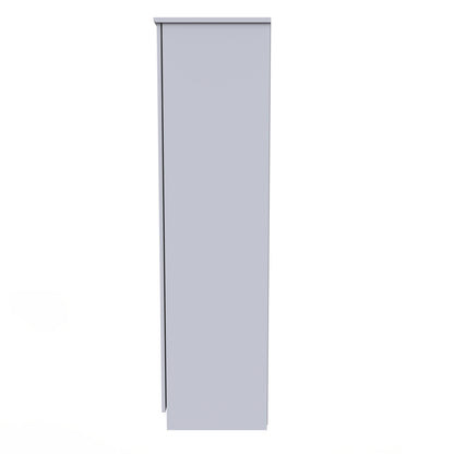 Haworth Tall Mirror Wardrobe White 1 Shelf 196cm