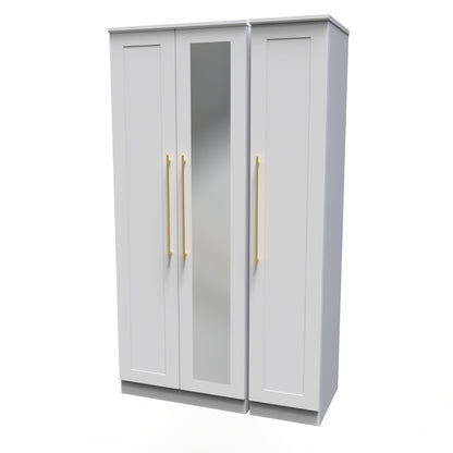 Haworth Tall Mirror Wardrobe White 1 Shelf 196cm