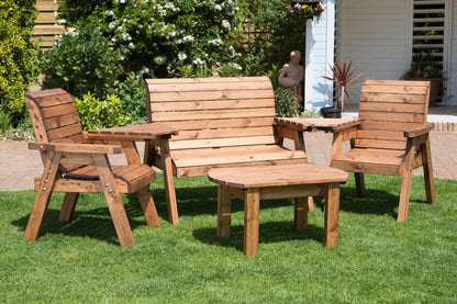 Charles Taylor 4 Seat Rectangular Table Combi Scandinavian Redwood Garden Furniture Primary Image