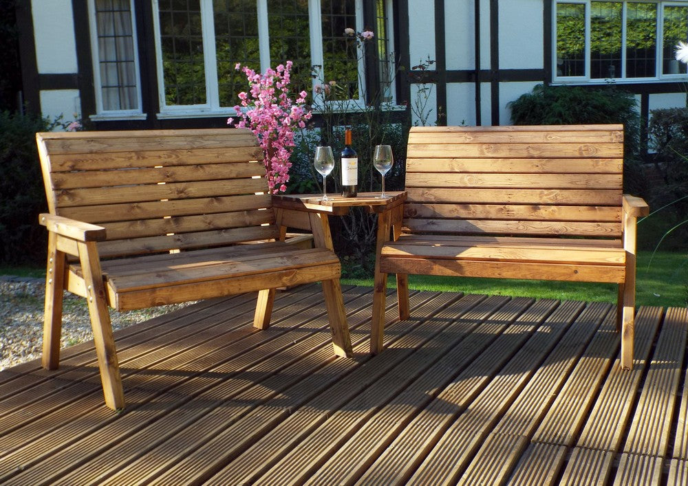Scandinavian Redwood Garden Tete a Tete by Charles Taylor - 4 Seats