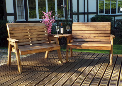 Scandinavian Redwood Garden Tete a Tete by Charles Taylor - 4 Seats