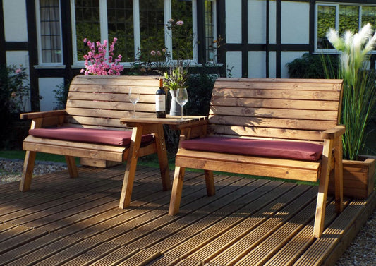 Scandinavian Redwood Garden Tete a Tete by Charles Taylor - 4 Seats