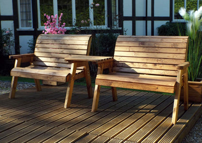 Scandinavian Redwood Garden Tete a Tete by Charles Taylor - 4 Seats