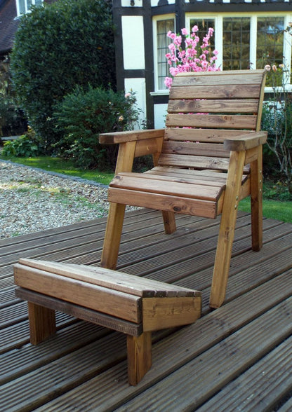 Scandinavian Redwood Garden Armchair Relaxer Set by Charles Taylor
