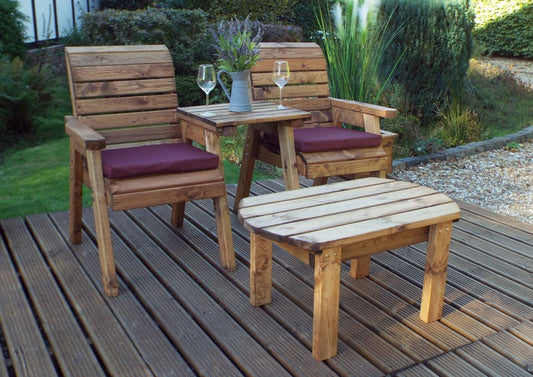 Scandinavian Redwood Garden Tete a Tete by Charles Taylor - 2 Seats