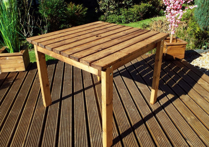 Scandinavian Redwood Garden Square Table by Charles Taylor