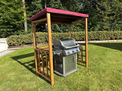 Scandinavian Redwood Garden BBQ Shelter by Charles Taylor Burgundy