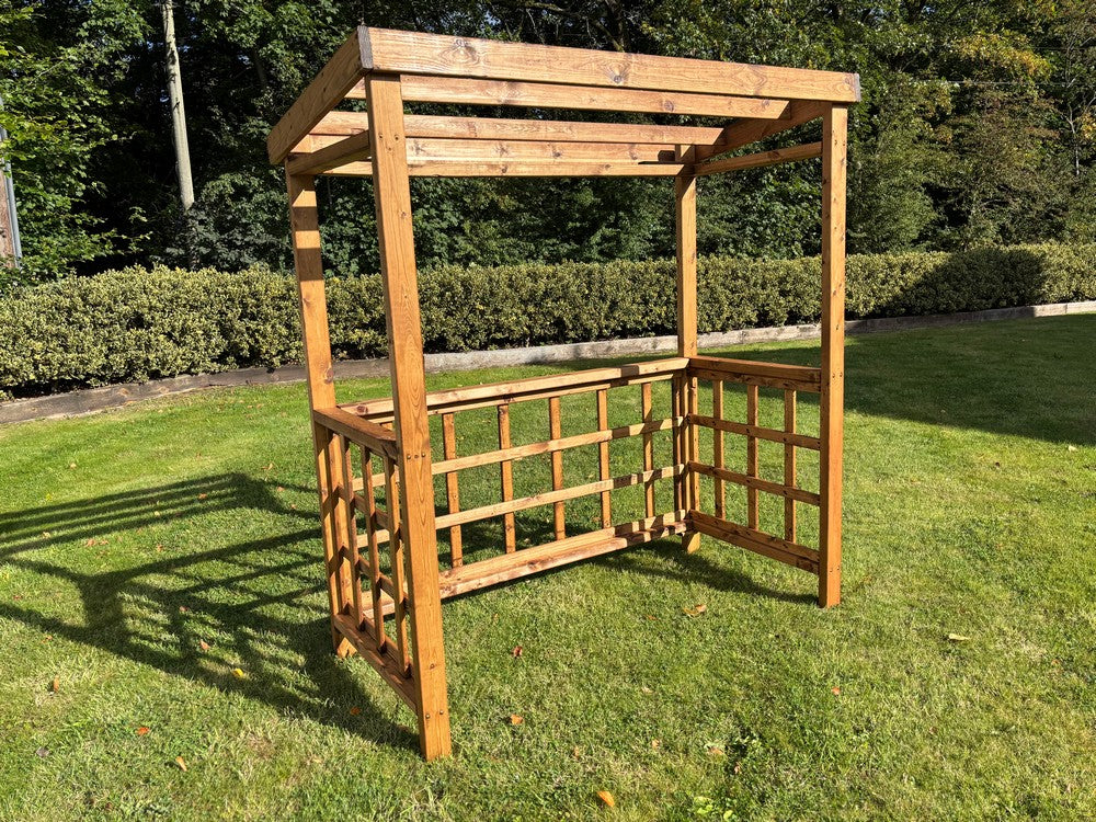 Scandinavian Redwood Garden BBQ Shelter by Charles Taylor Burgundy