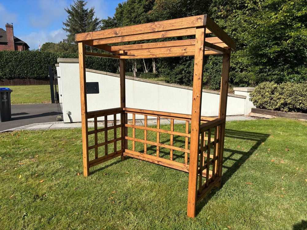 Scandinavian Redwood Garden BBQ Shelter by Charles Taylor Burgundy
