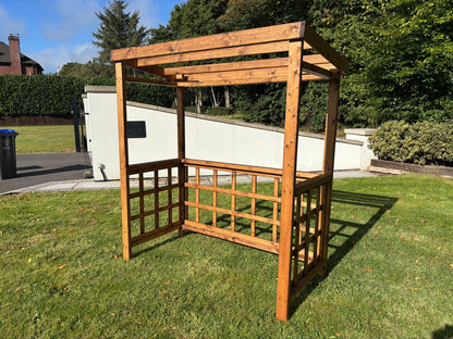 Scandinavian Redwood Garden BBQ Shelter by Charles Taylor Burgundy