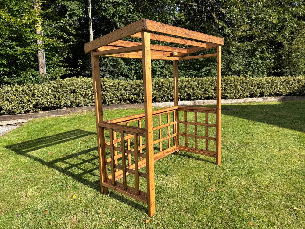 Scandinavian Redwood Garden BBQ Shelter by Charles Taylor Burgundy