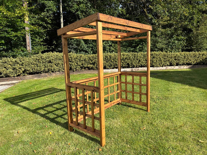 Scandinavian Redwood Garden BBQ Shelter by Charles Taylor Burgundy