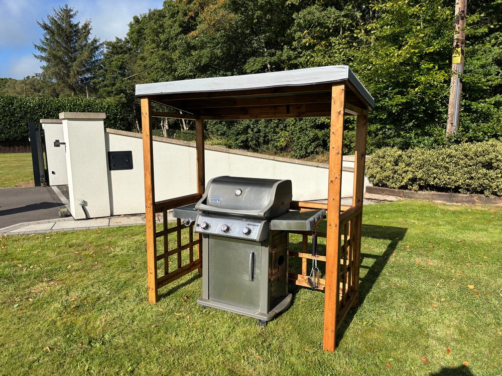 Scandinavian Redwood Garden BBQ Shelter by Charles Taylor Grey Primary Image