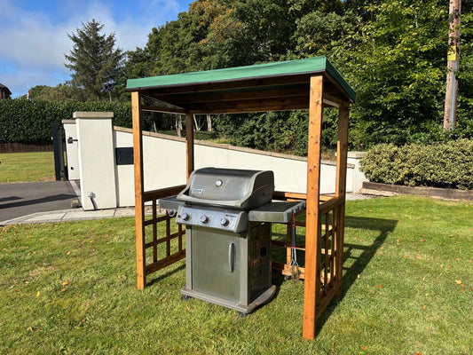 Scandinavian Redwood Garden BBQ Shelter by Charles Taylor Green