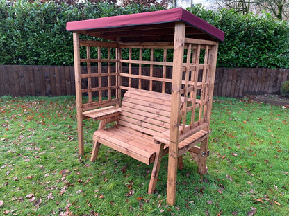 Wentworth Garden Arbour by Charles Taylor - 2 Seats Burgundy Cushions