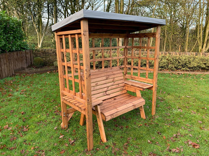 Wentworth Garden Arbour by Charles Taylor - 2 Seats Burgundy Cushions