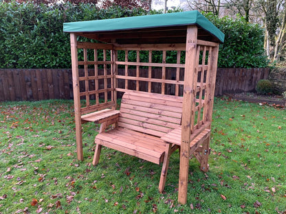 Wentworth Garden Arbour by Charles Taylor - 2 Seats Green Cushions