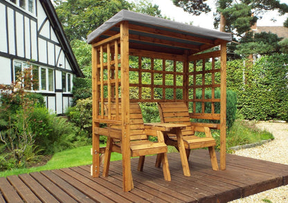 Henley Garden Tete a Tete by Charles Taylor - 2 Seats Grey Cushions