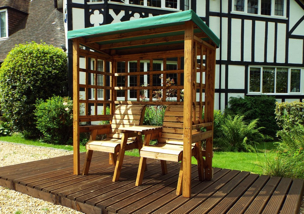 Henley Garden Tete a Tete by Charles Taylor - 2 Seats Green Cushions Primary Image