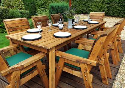 Charles Taylor 8 Seat Rectangular Table Chairs Scandinavian Redwood Garden Furniture