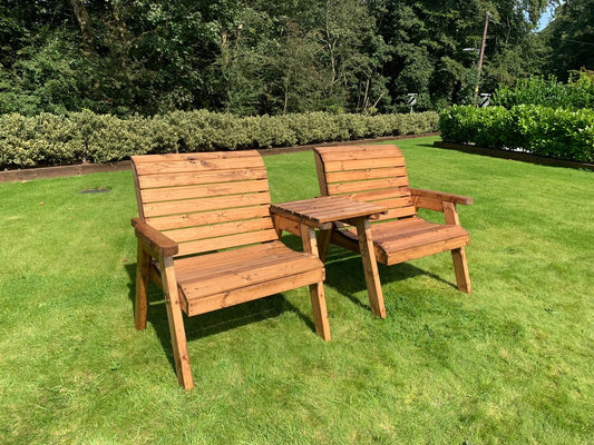 Scandinavian Redwood Garden Tete a Tete by Charles Taylor - 2 Seat