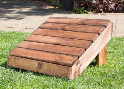 Scandinavian Redwood Garden Tete a Tete & Footstool by Charles Taylor - 2 Seat