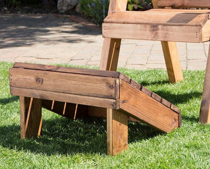 Scandinavian Redwood Garden Tete a Tete & Footstool by Charles Taylor - 2 Seat