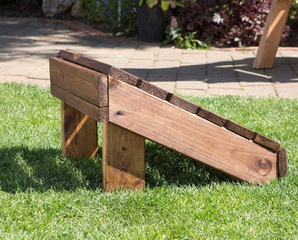 Scandinavian Redwood Garden Tete a Tete & Footstool by Charles Taylor - 2 Seat