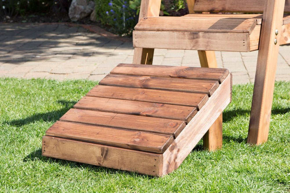 Scandinavian Redwood Garden Tete a Tete & Footstool by Charles Taylor - 2 Seat