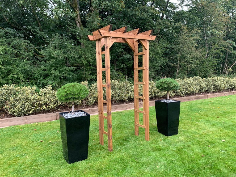 Scandinavian Redwood Garden Arch by Charles Taylor