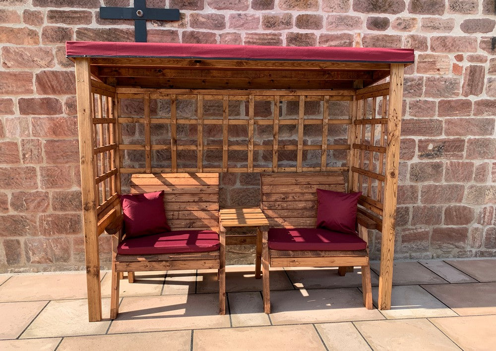 Henley Garden Tete a Tete by Charles Taylor Burgundy Natural burgundy