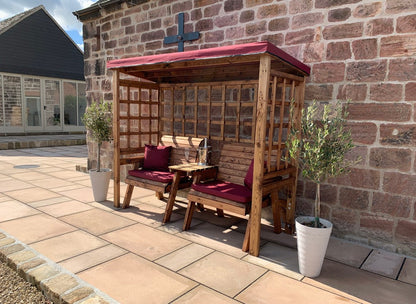 Henley Garden Tete a Tete by Charles Taylor Burgundy Natural burgundy