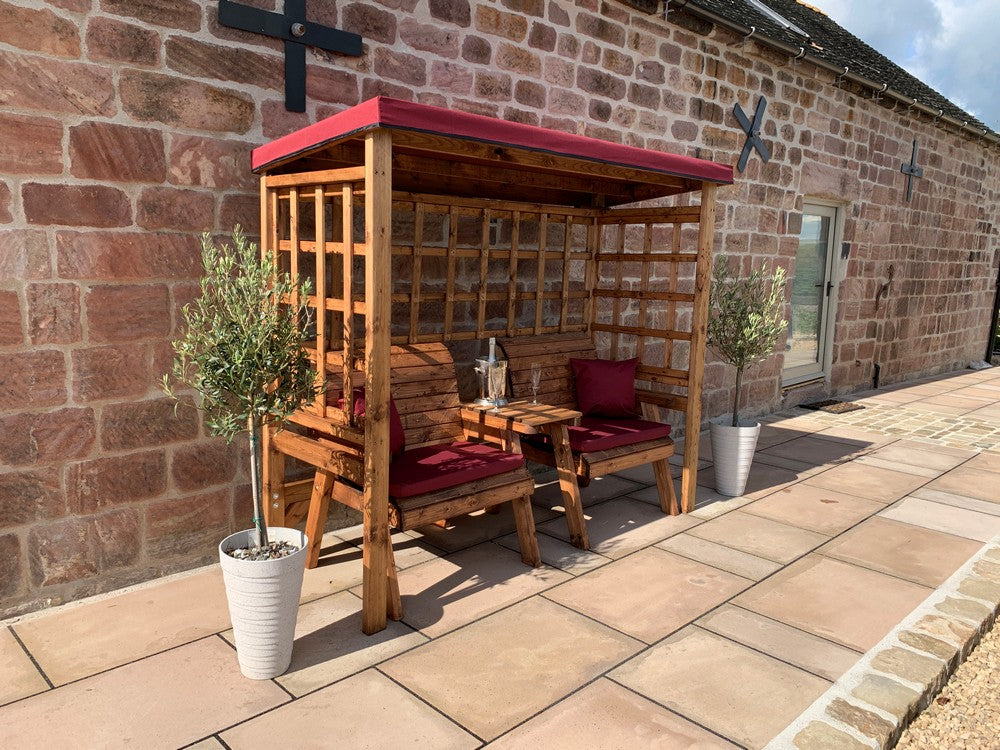 Henley Garden Tete a Tete by Charles Taylor Burgundy Natural burgundy