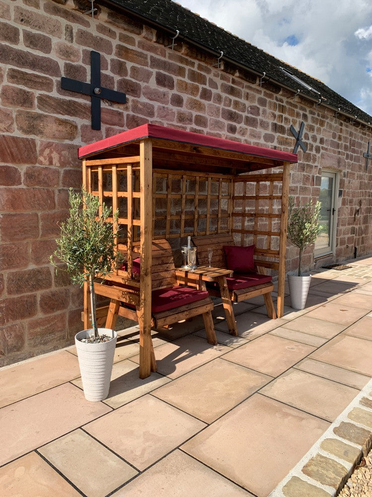 Henley Garden Tete a Tete by Charles Taylor Burgundy Natural burgundy