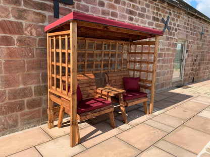 Henley Garden Tete a Tete by Charles Taylor Burgundy Natural burgundy