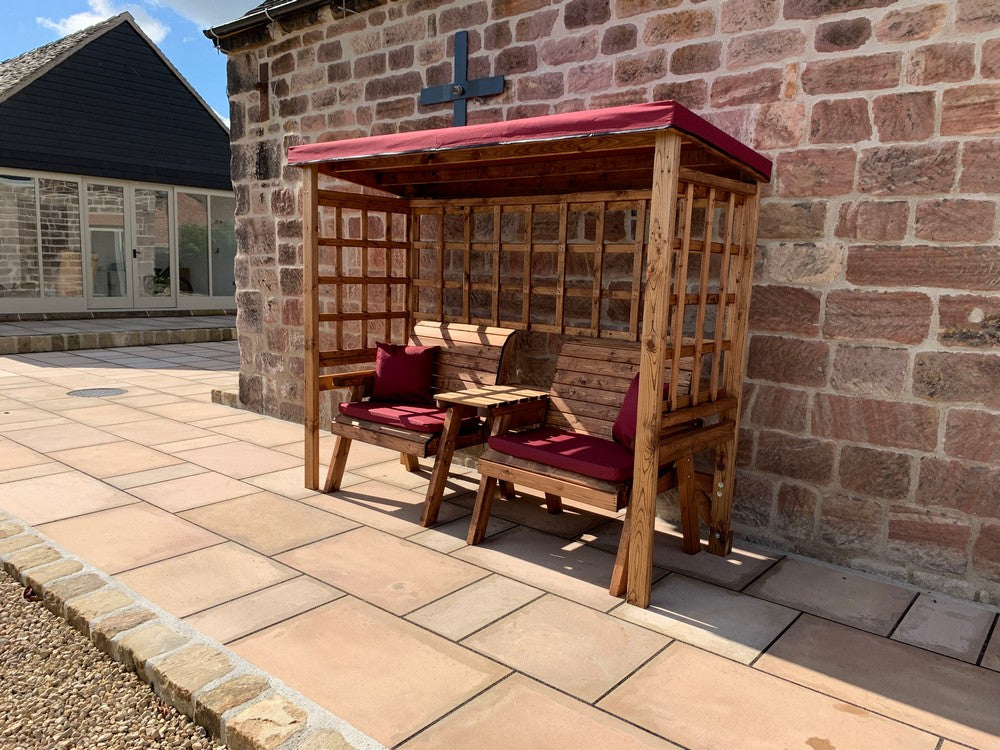 Henley Garden Tete a Tete by Charles Taylor Burgundy Natural burgundy