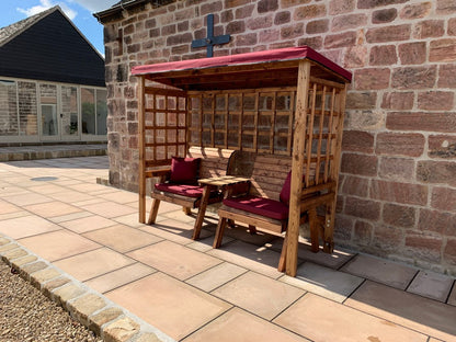Henley Garden Tete a Tete by Charles Taylor Burgundy Natural burgundy